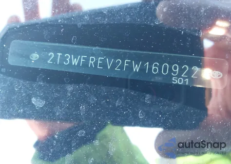 2015 Toyota Rav4 Xle из США, поврежденный, VIN 2T3WFREV2FW160922